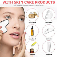 1/3pcs Ice Face Roller Facial Skincare Ice Roller Stainless Steel Facial Roller Gua Sha Tool Reusable Silicone Ice Facial Roller