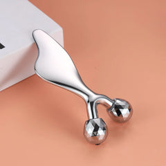 Dolphin Dual Ball Scraper Face Lifting Manual Tool Facial Roller Eye Care Stainless Steel Skin Care Tool Gadgets