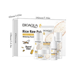 Rice Puree Skin Care Set Whitening Brighten Hydrating Moisturize Soothing facial cleanser+toner+essence+lotion+cream skincare