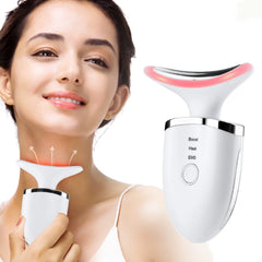 Colour light beauty neck instrument red and blue light lifting and firming facial beauty instrument face massager
