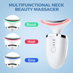 Colour light beauty neck instrument red and blue light lifting and firming facial beauty instrument face massager
