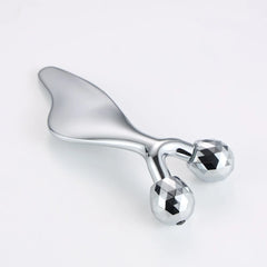 Dolphin Dual Ball Scraper Face Lifting Manual Tool Facial Roller Eye Care Stainless Steel Skin Care Tool Gadgets